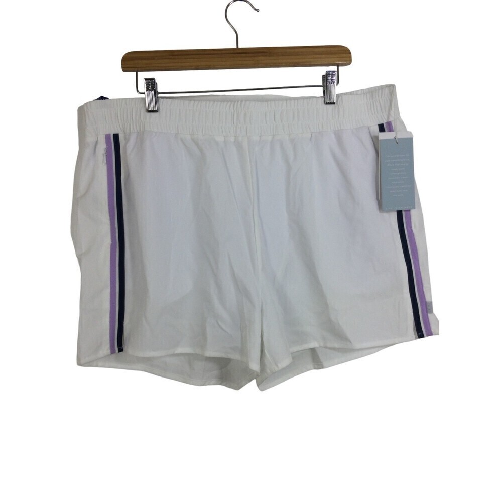 Calme Elements Hike Running Shorts Lined Drawstring White NWT